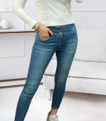 Yüksek Bel Likralı Jean Pantolon 90 Cm - Görsel 3
