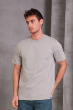 Erkek Relax Fit Bisiklet Yaka %100 Pamuk Rahat Kesim Basic Tişört - Görsel 2