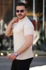 Erkek Yakası Fermuarlı Kısa Kollu T-shirt - Görsel 2