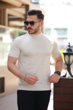 Erkek Yarım Balıkçı Yaka Kısa Kollu Tişört - Görsel 2