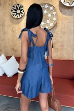 Tensel Denim Kumaşlı Mini Tulum 1363 - Görsel 4