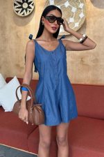 Tensel Denim Kumaşlı Mini Tulum 1363 - Görsel 6