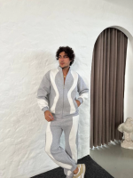 Erkek Premium Parçalı Eşofman Takım - Dik Yaka Fermuarlı Sweatshirt, - Görsel 2