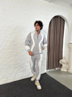 Erkek Premium Parçalı Eşofman Takım - Dik Yaka Fermuarlı Sweatshirt, - Görsel 4