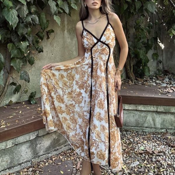 Biyeli Elbise - Taş
