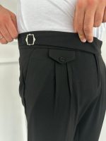 Erkek Bel Toka Detaylı Pileli Old Money Pantolon - Görsel 2