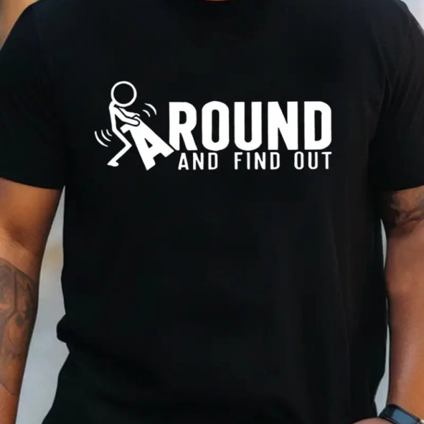 Erkek Around Baskılı Süprem T-shirt