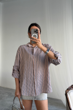 ÇİZGİLİ GÖMLEKKETEN - Görsel 3