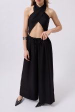 Düşük Bel Oversize Keten Pantolon - Görsel 4