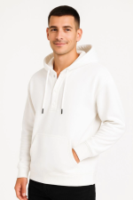 Erkek Ovarsize Kapüşonlu Swetshirt Kanguru Çepli Cıtcıtlı 3 Iplik Şardonlu Hoodie - Görsel 4