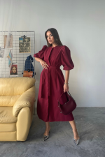 TENCEL KARPUZ KOL ELBİSE - Görsel 2