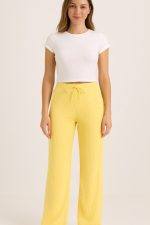 Kadın Beli Lastikli Pol Paça Pantolon - Görsel 13