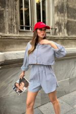 Volerie Çizgili Şortlu Takım 9342-17 - Görsel 4