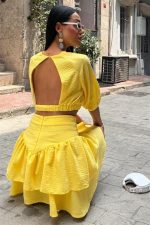 Crop Bluz Ve Kat Kat Etekli Takım 10207 - Görsel 8