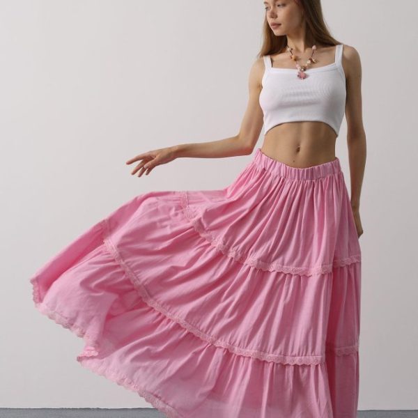 Dantel Detaylı Etek