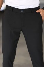 Erkek Düz Kesim Bilek Boy Kumaş Pantolon - Görsel 6