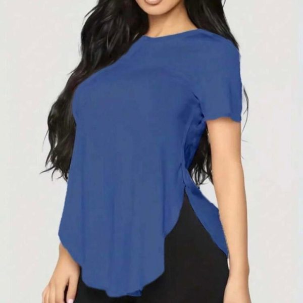 Kadın Türlü Viskon Kumaş Yırtmaç Detaylı Bluz