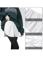 Lastikli Düğmeli Kurtarıcı Gömlek Altı Eteklik -Beyaz - Görsel 5