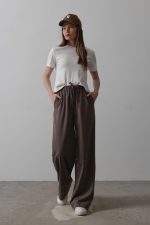 Beli Lastikli Bol Paça Pantolon - Görsel 3