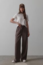 Beli Lastikli Bol Paça Pantolon - Görsel 4