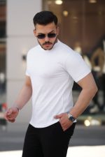 Erkek Ağaç Kabuğu Desenli Kısa Kollu T-shirt - Görsel 2