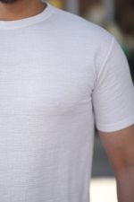Erkek Ağaç Kabuğu Desenli Kısa Kollu T-shirt - Görsel 3