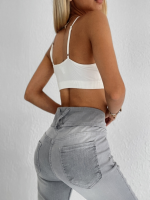 Yüksek Bel Likralı Jean Pantolon 90 Cm - Görsel 6