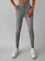 Yüksek Bel Likralı Jean Pantolon 90 Cm - Görsel 8