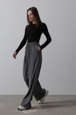 Beli Lastikli Bol Paça Pantolon