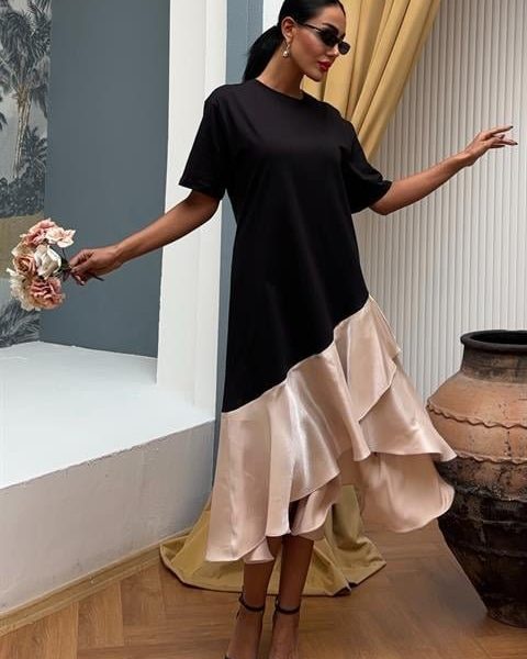 Volanlı Süprem Elbise 2864