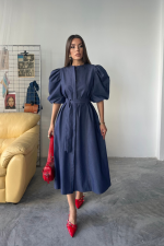 TENCEL KARPUZ KOL ELBİSE