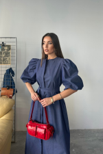 TENCEL KARPUZ KOL ELBİSE - Görsel 2