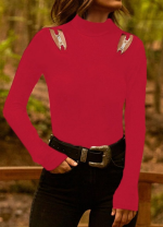 Kadın Uzun Kollu Omuz Dekolte Ve Aksesuar Detay Viskon Bluz - Görsel 2