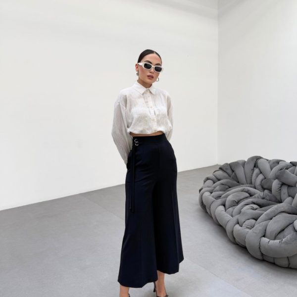 230 Gr Poly Viscose Full Lycra Metal Toka Aksesuarli Pantolon