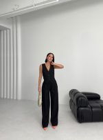 Keten Sirti Çapraz Geçi̇şli̇ Cepken Pantolon Takim - Görsel 4
