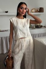 Shalina Süzüne Nakışlı Crop Takım 9796-08 - Görsel 3