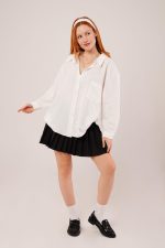 Basic Oversize Beyaz Gömlek