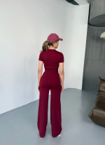 Osy Modal Yumuşak Dokulu Kumaş Nakış Işlemeli Rahat Bol Paça Eşofman Pantalon - Görsel 2