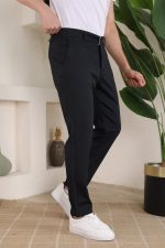 Erkek Casual Slim Fit Cord Desenli Kumaş Pantolon - Görsel 2