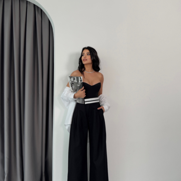 PANTOLON BEL ŞERİT DETAYLI
