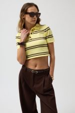 Polo Yaka Crop T-Shirt - Görsel 4