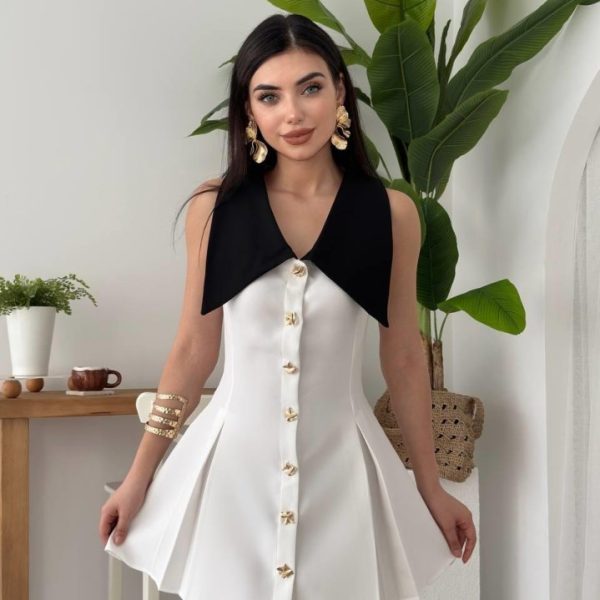 Ness Düğmeli Elbise