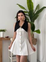 Ness Düğmeli Elbise - Görsel 5