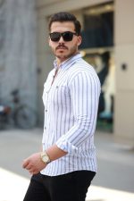 Erkek çizgili Uzun Kollu Gömlek - Görsel 2