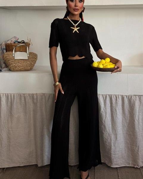 Triko Bluz Pantolon İkili Takım 10084-025