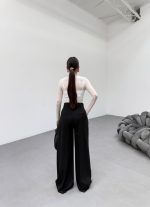 230 Gr Poly Viscose Full Lycra Pi̇leli̇ Palazzo Pantolon - Görsel 2