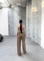 230 Gr Poly Viscose Full Lycra Pi̇leli̇ Palazzo Pantolon - Görsel 2