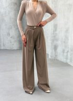 230 Gr Poly Viscose Full Lycra Pi̇leli̇ Palazzo Pantolon - Görsel 4