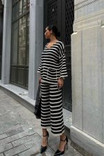 Candy Çizgili Straight Fit Pantolon Takım 9705-015 - Görsel 4