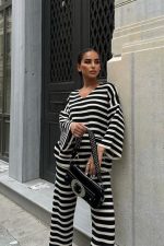 Candy Çizgili Straight Fit Pantolon Takım 9705-015 - Görsel 6